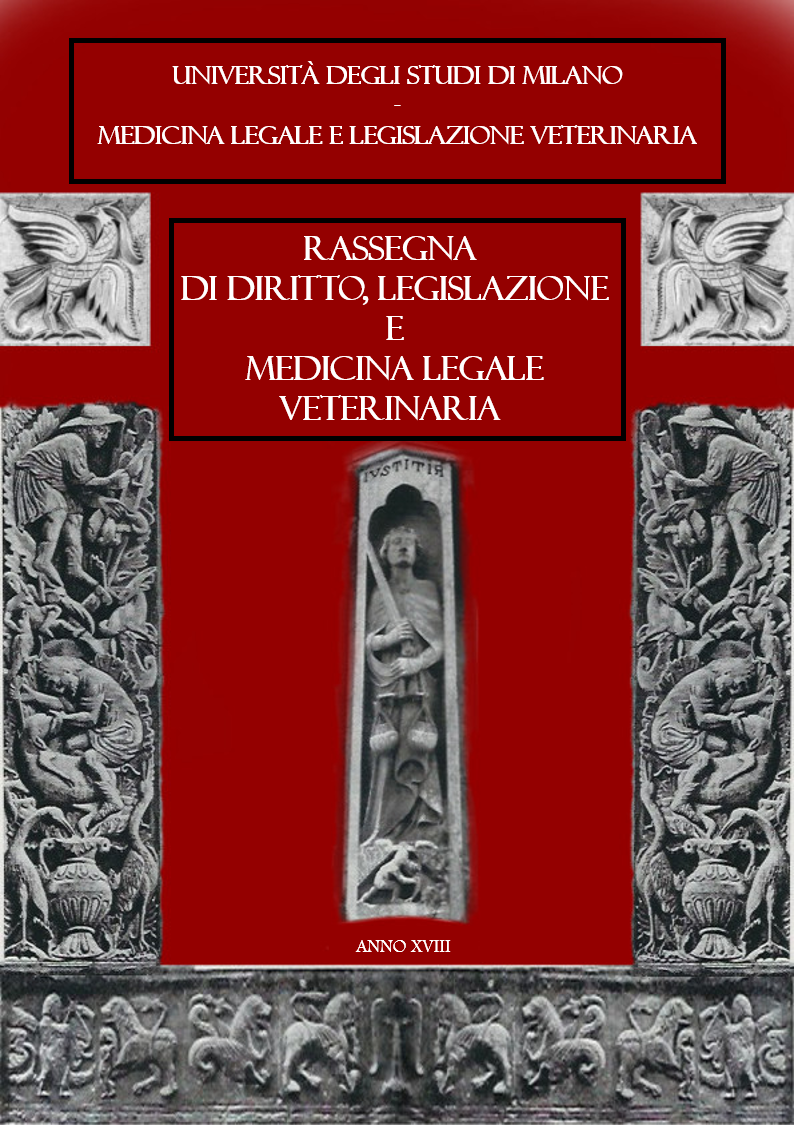 					Visualizza V. 22 N. 1 (2023): MANUALE OPERATIVO DI SANITÀ ANIMALE NEL SETTORE IPPIATRICO ADEMPIMENTI VETERINARI
				
