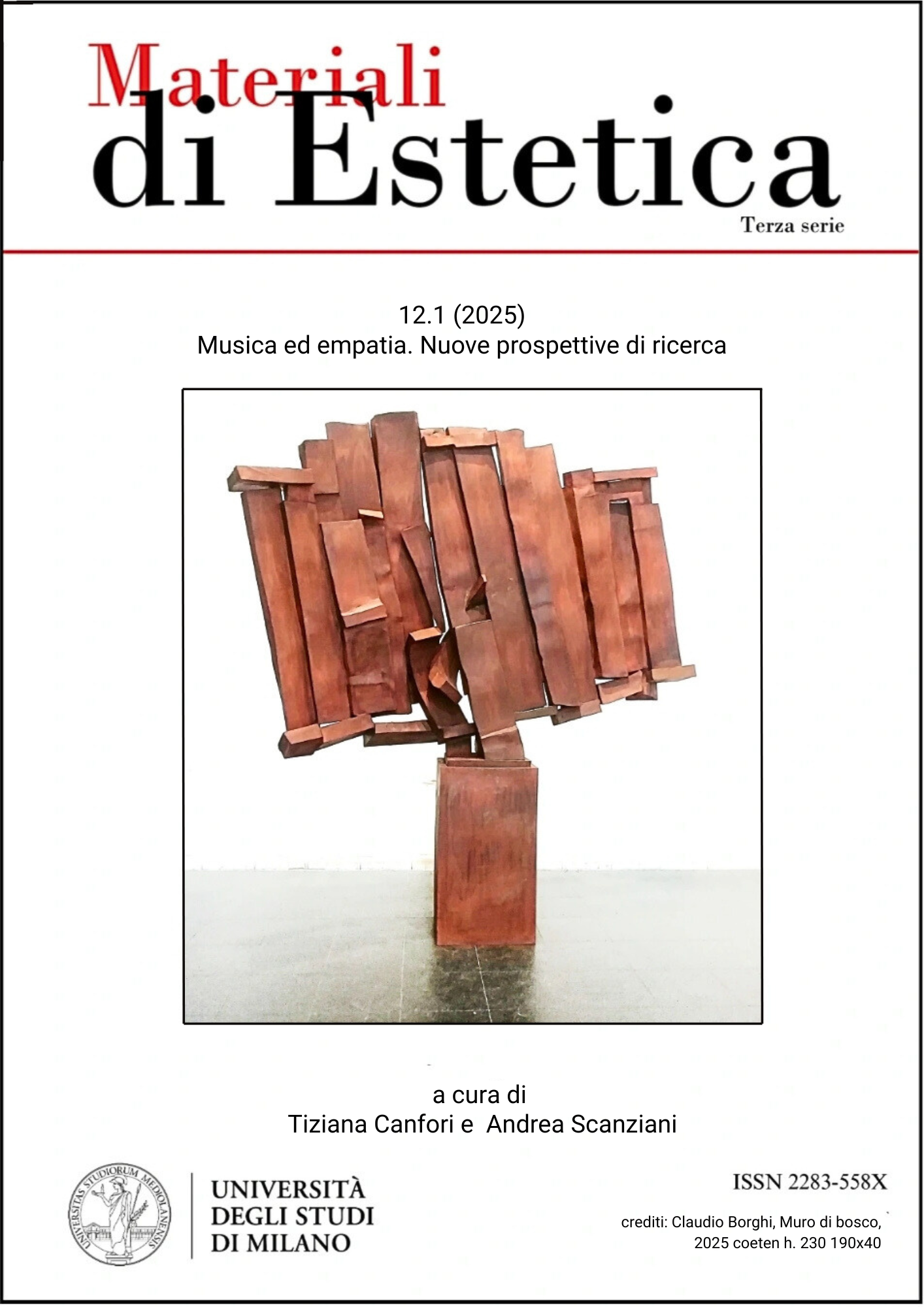 					Visualizza V. 12 N. 1 (2025): Musica ed empatia. Nuove prospettive di ricerca
				