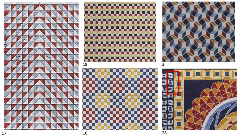 San Vincenzo al Volturno, Basilica Maior, pattern ornamentali