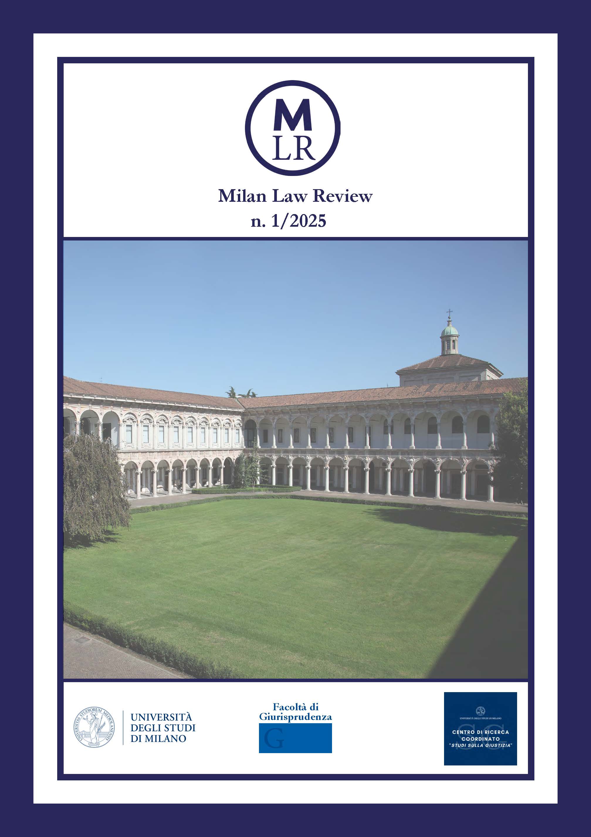 					Visualizza V. 6 N. 1 (2025): Milan Law Review
				